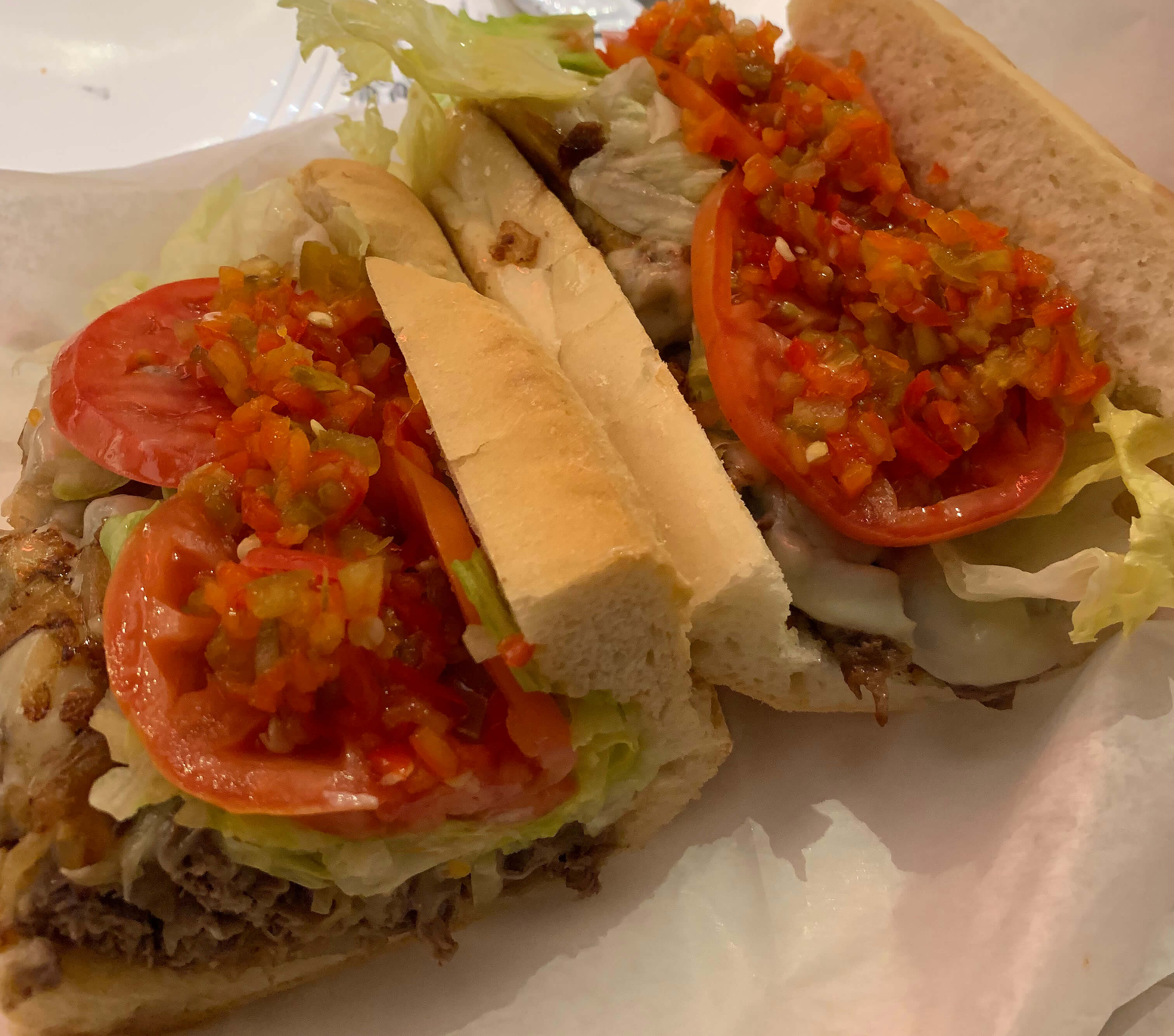 A cheesesteak sub from Atlantic City's famed White House Sub Shop